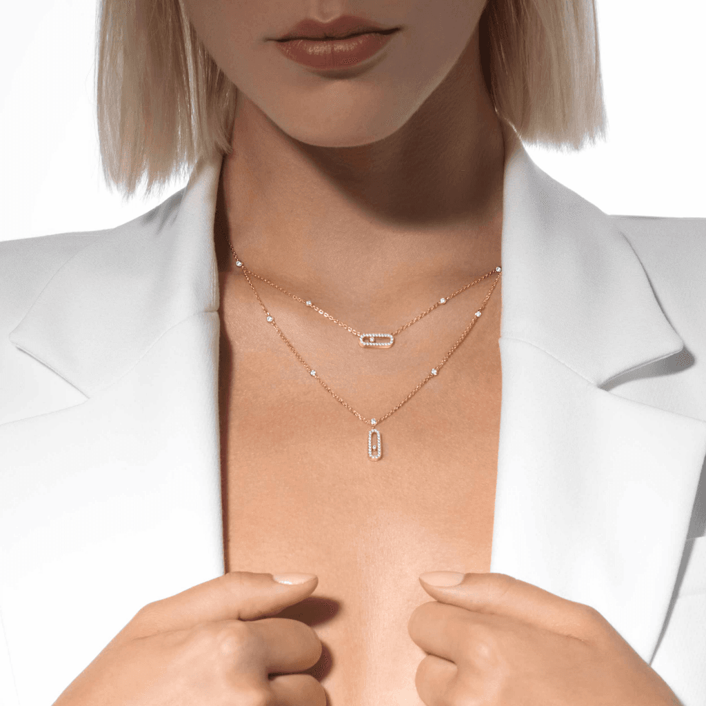 Messika Move Uno collier geelgoud met diamant - 7174-YG - #3
