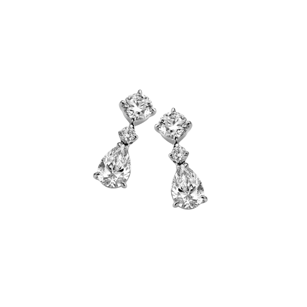 Schaap en Citroen Diamonds oorsieraad witgoud met diamant - #2