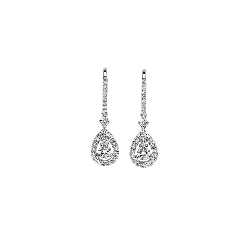 Schaap en Citroen Diamonds oorsieraad witgoud met diamant - #1