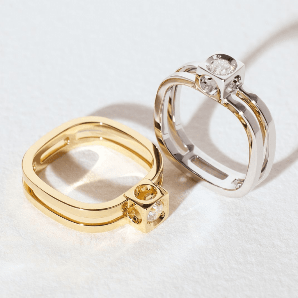 dinh van Le Cube Diamant ring geelgoud met diamant - 208901 - #3
