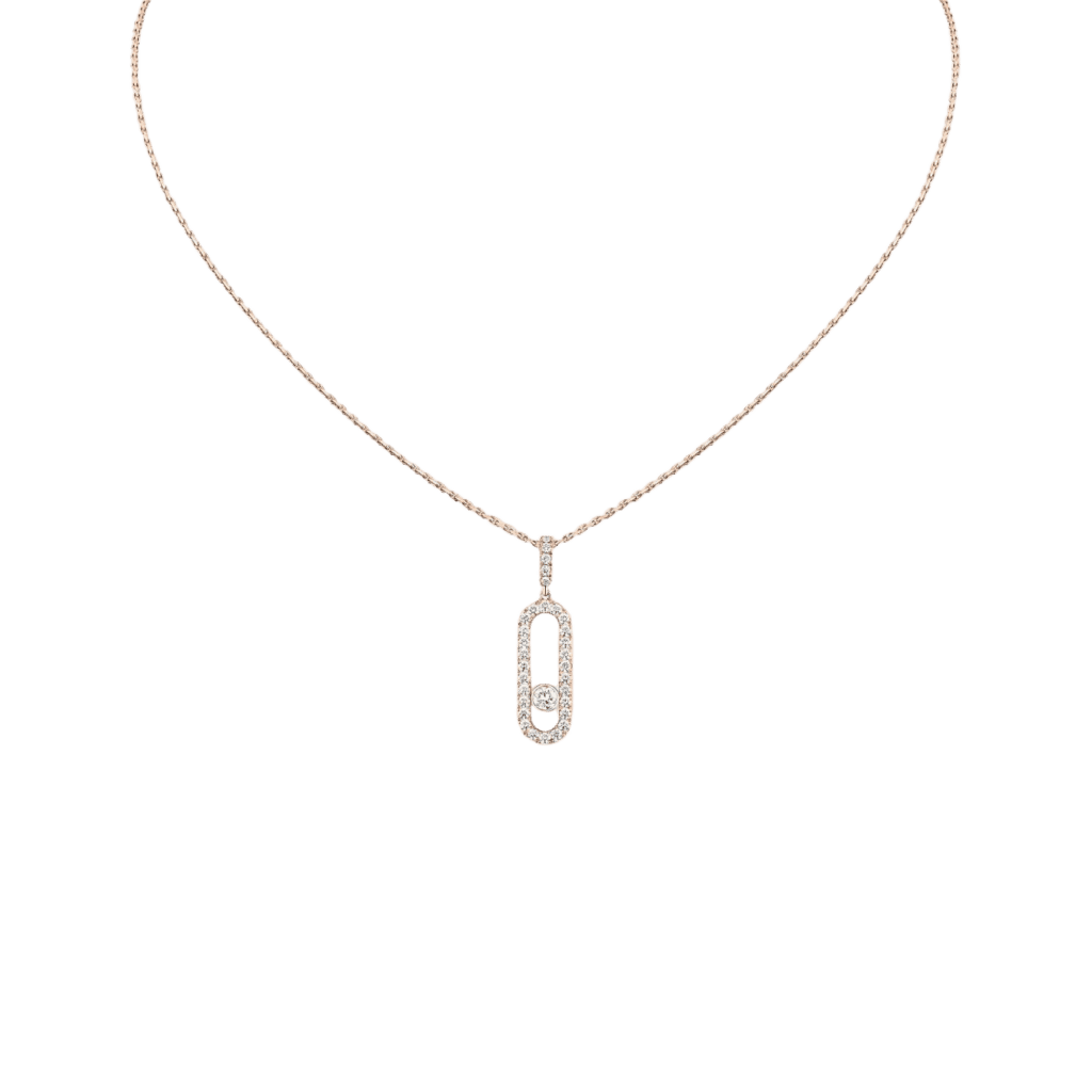 Messika Move Uno collier roodgoud met diamant - 12058-PG - #1