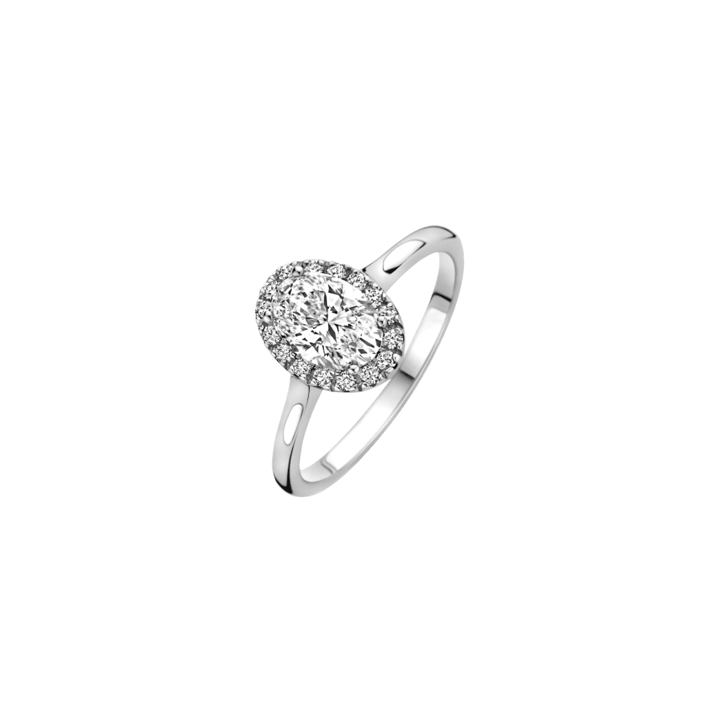 Royal Asscher Caterina ring witgoud met diamant - R.19021.RAOV.WG.29 GIA - #1