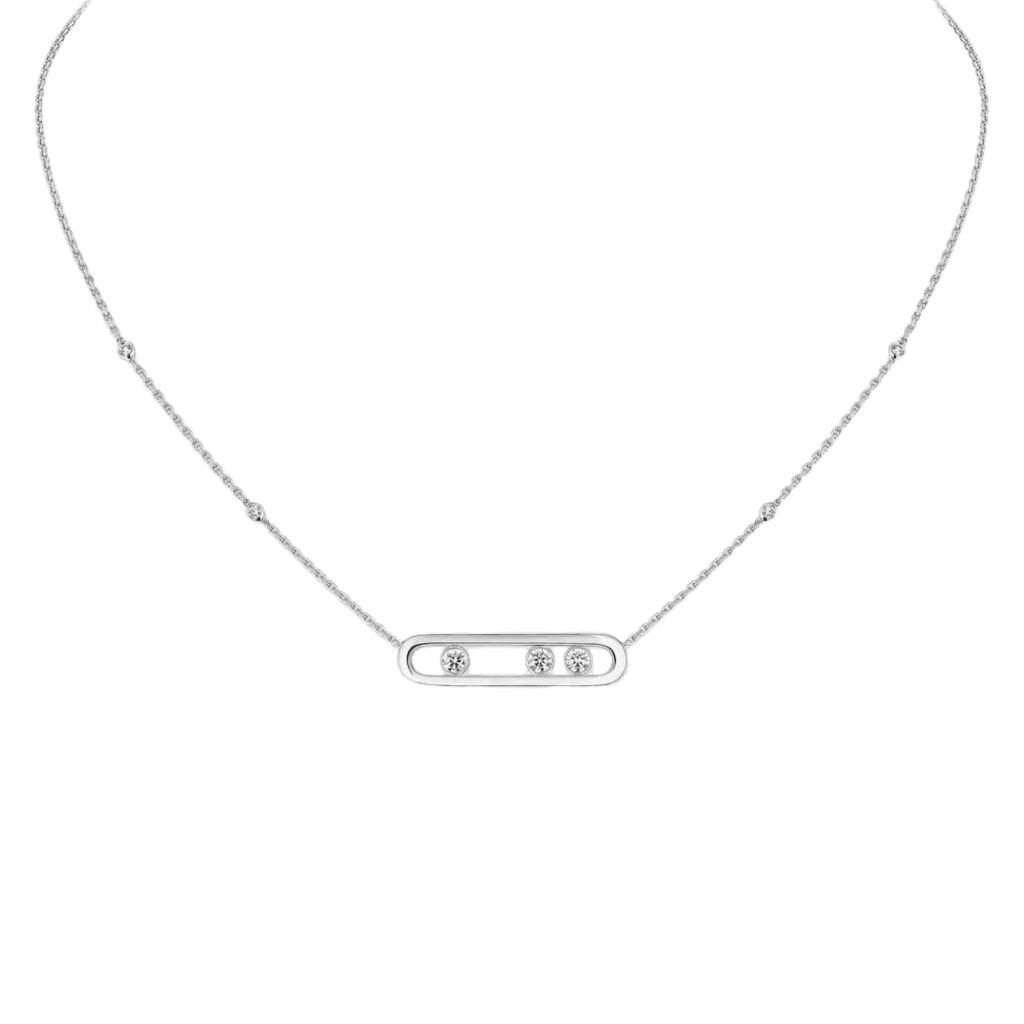 Messika Move 10th collier witgoud met diamant - 3997-WG - #1