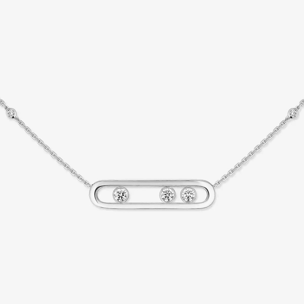 Messika Move 10th collier witgoud met diamant - 3997-WG - #3