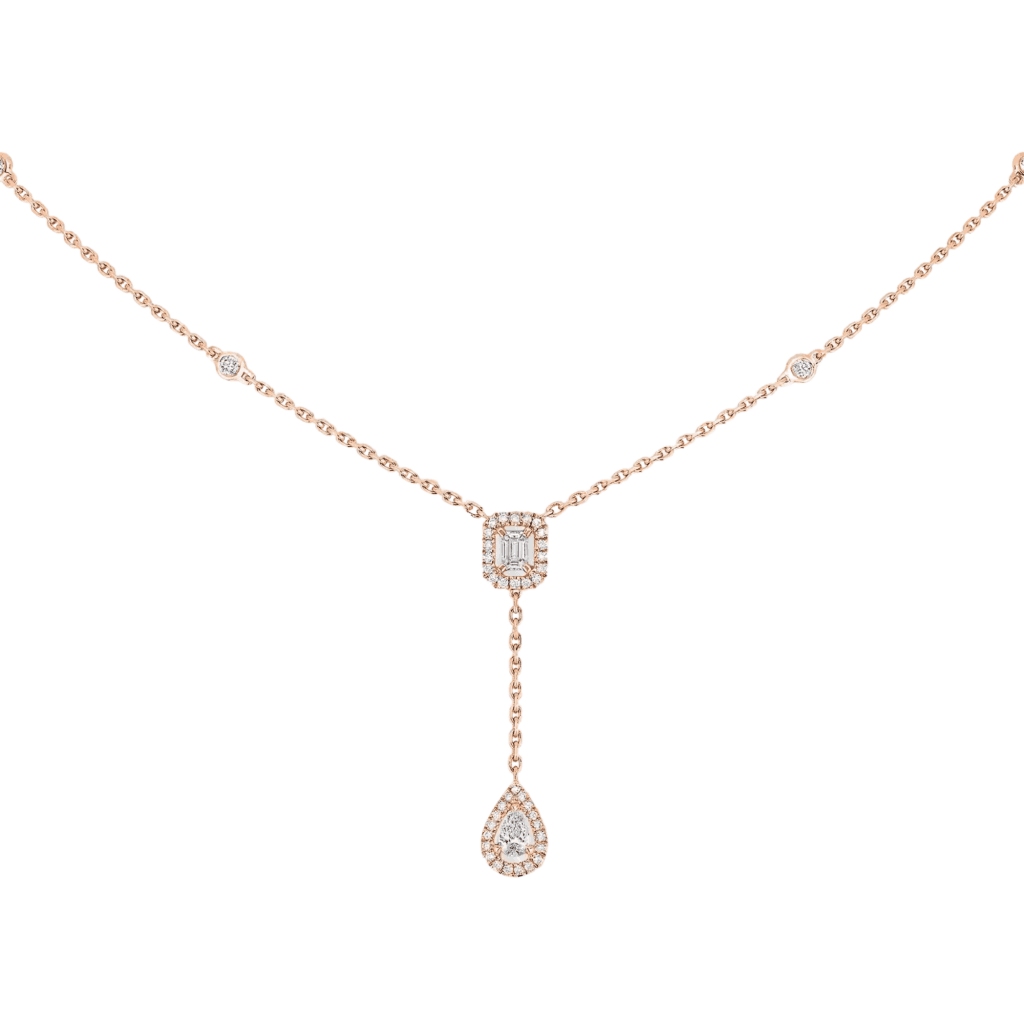 Messika My Twin collier roodgoud met diamant - 6693-PG - #4