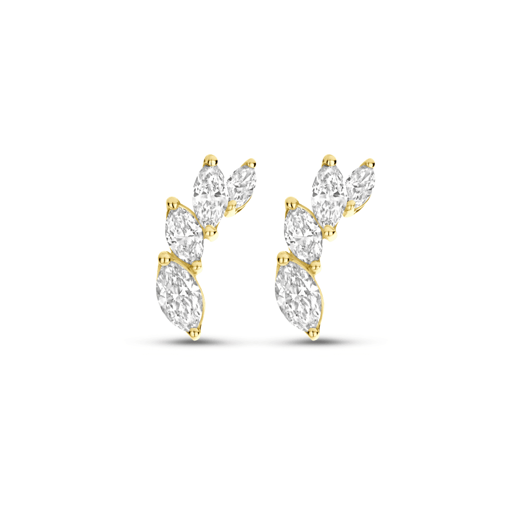 Schaap en Citroen Diamonds oorsieraad geelgoud met diamant - #2
