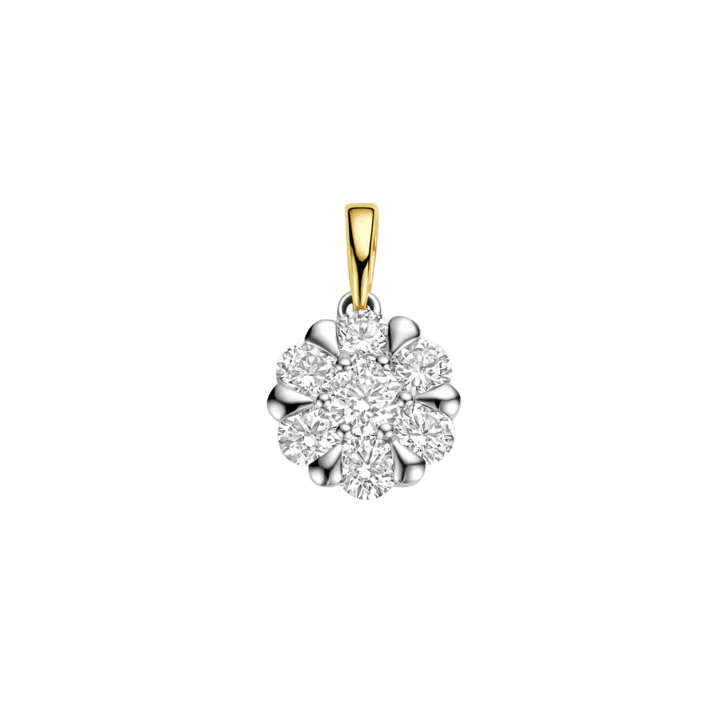 Schaap en Citroen Diamonds hanger geelgoud met diamant - #1