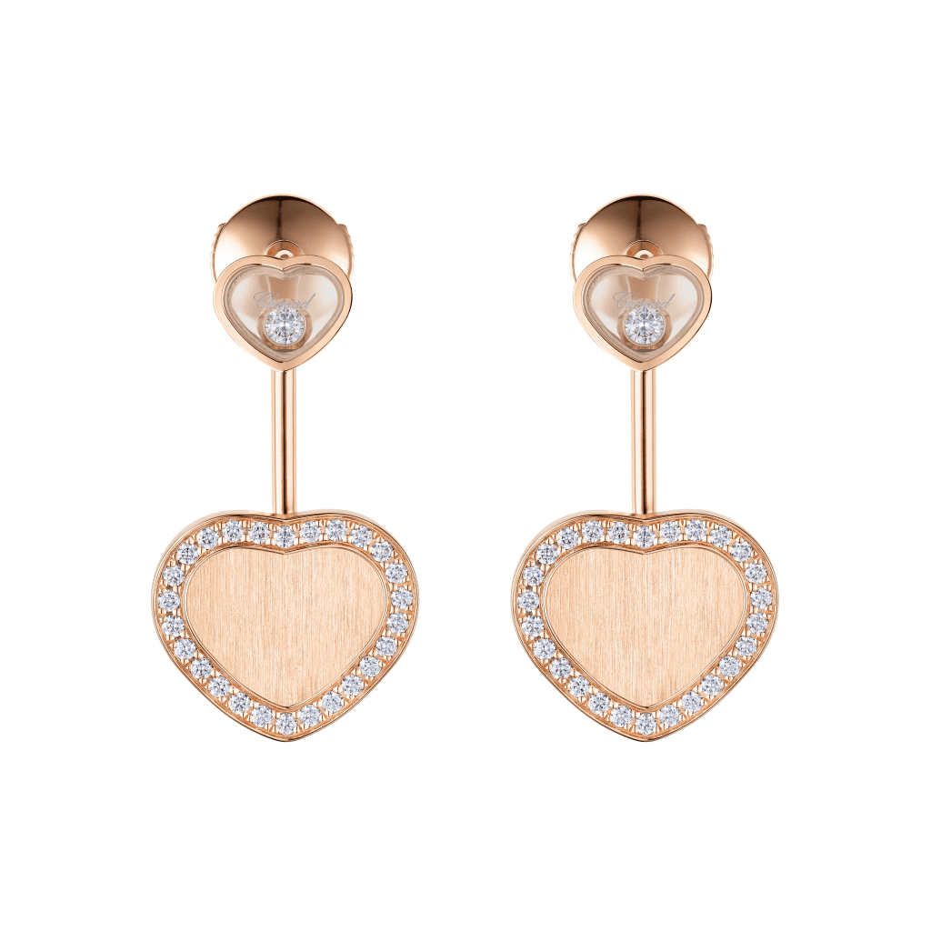 Chopard Happy Diamonds Happy Hearts oorsieraad roodgoud met diamant - 83A007-5921 - #2