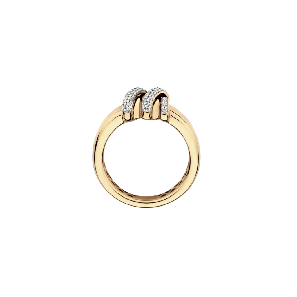 Tirisi Jewelry Amsterdam Swirl ring geelgoud met diamant - TR1231D(2T) - #3