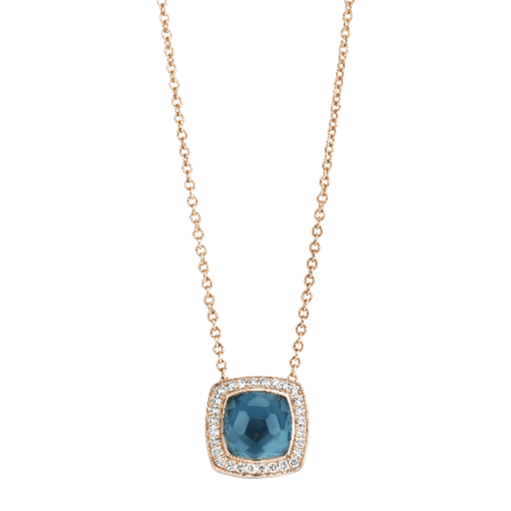 Tirisi Jewelry Milano Tre collier roodgoud met london topaas - TP9186LBTP - #1