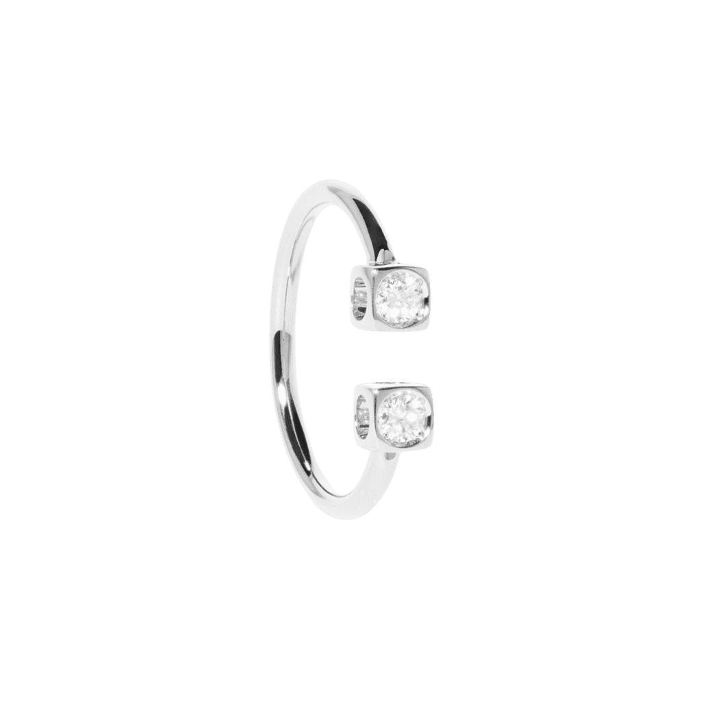 dinh van Le Cube Diamant ring witgoud met diamant - 208512 - #3