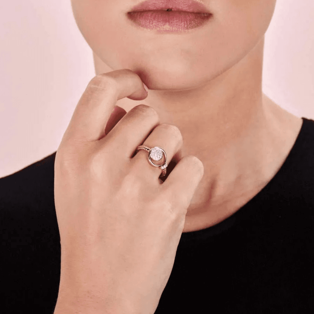 Tirisi Jewelry Amsterdam Wangle ring geelgoud met diamant - TR1129D(2T) - #2