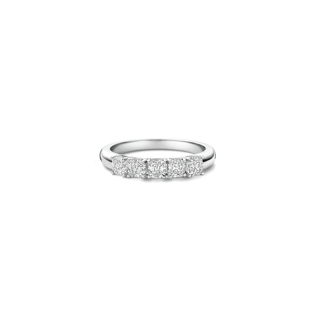 Royal Asscher Paola ring witgoud met diamant - R.151.RAC.WG.23 GIA - #4
