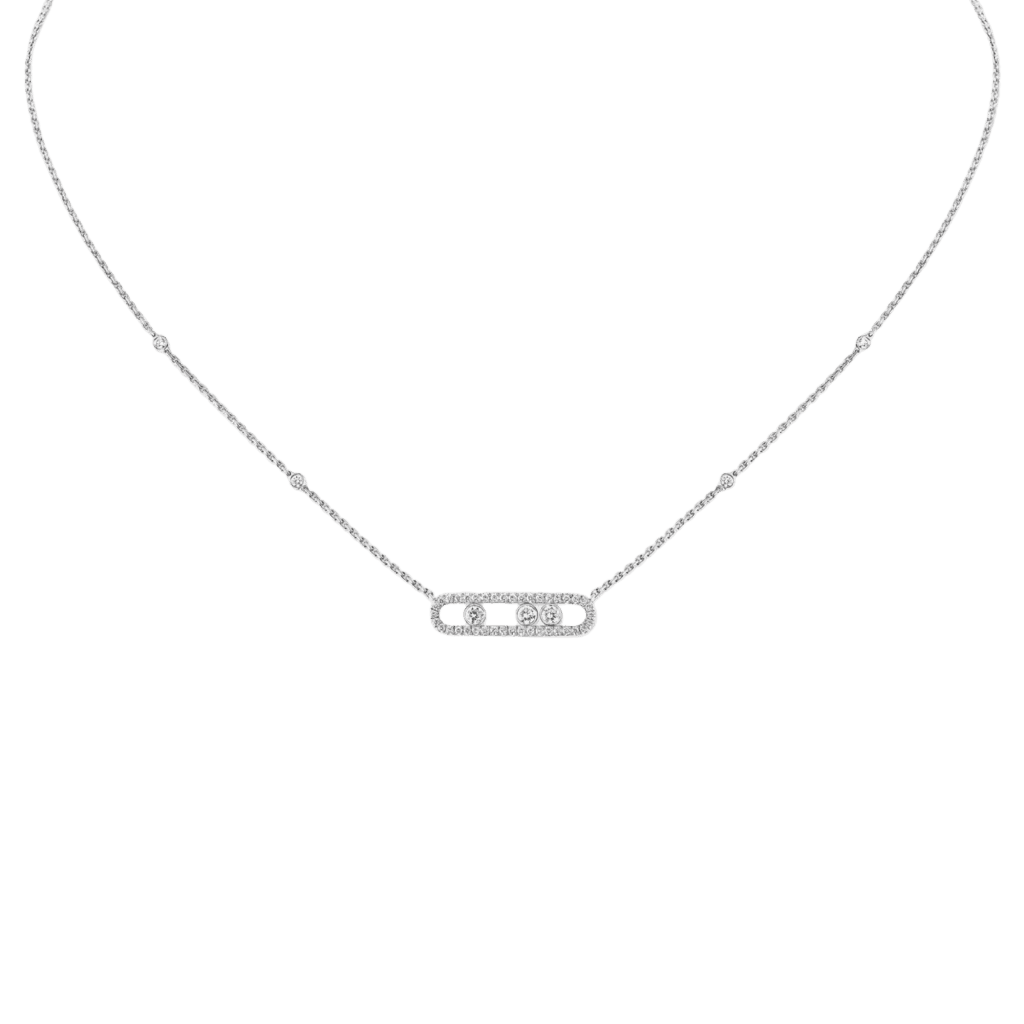 Messika collier witgoud met diamant - 4322-WG - #1