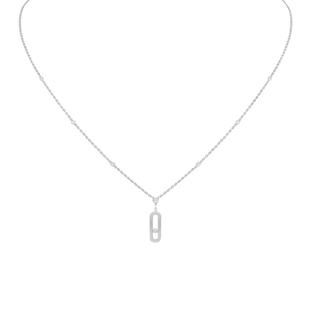 Messika Move Uno collier witgoud met diamant - 10111-WG - #2