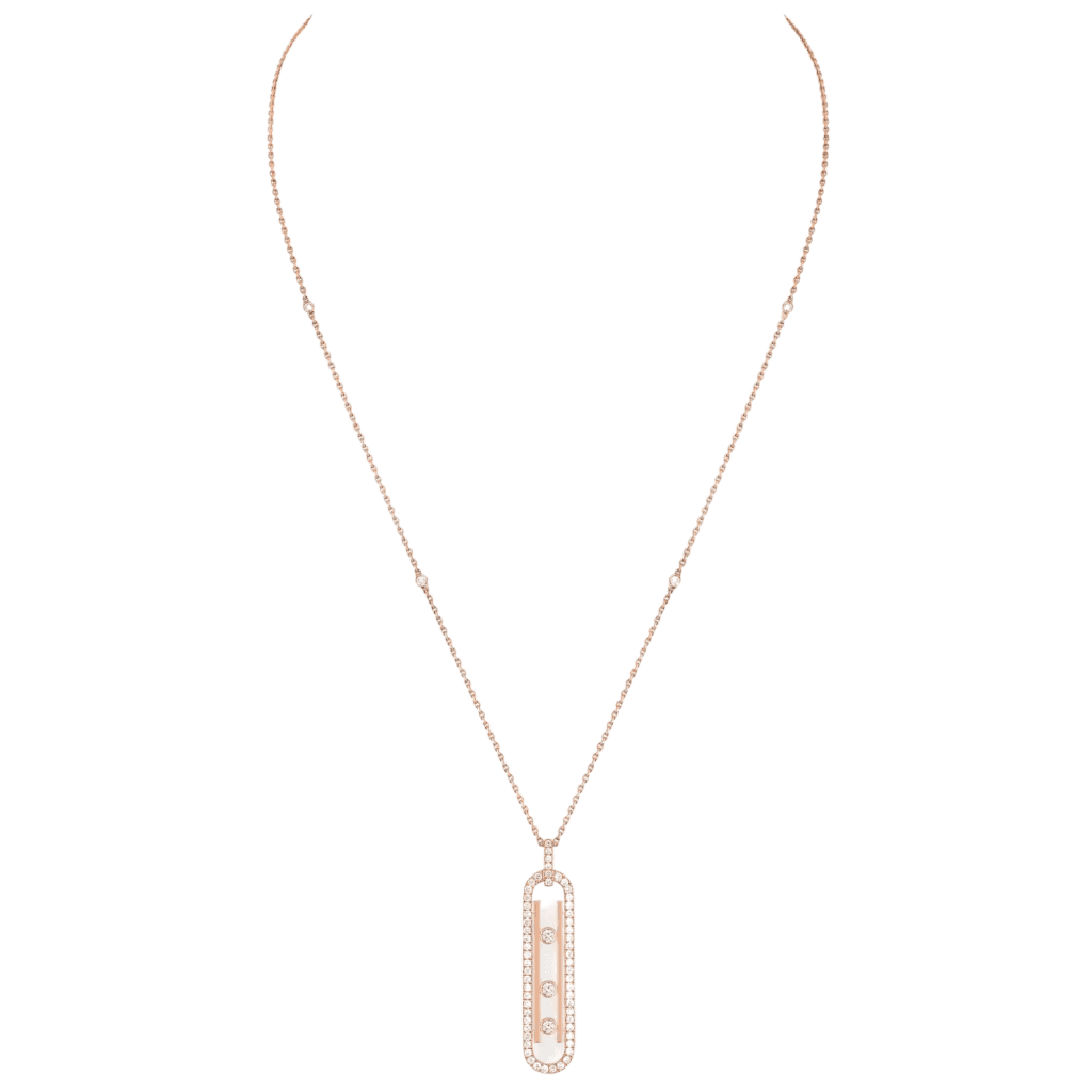 Messika Move 10th collier roodgoud met diamant - 10032-PG - #2