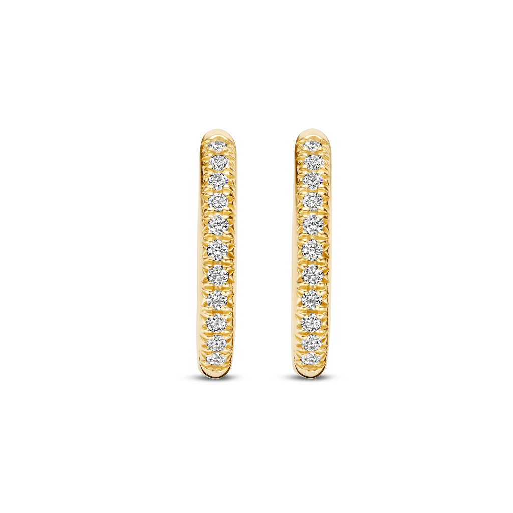 Schaap en Citroen Diamonds oorsieraad geelgoud met diamant - #3