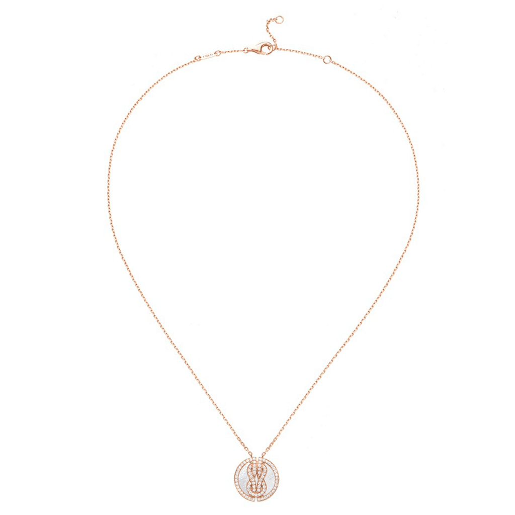 Fred Chance Infinie Lucky Medals collier roodgoud met diamant - 7B0268-000 - #2