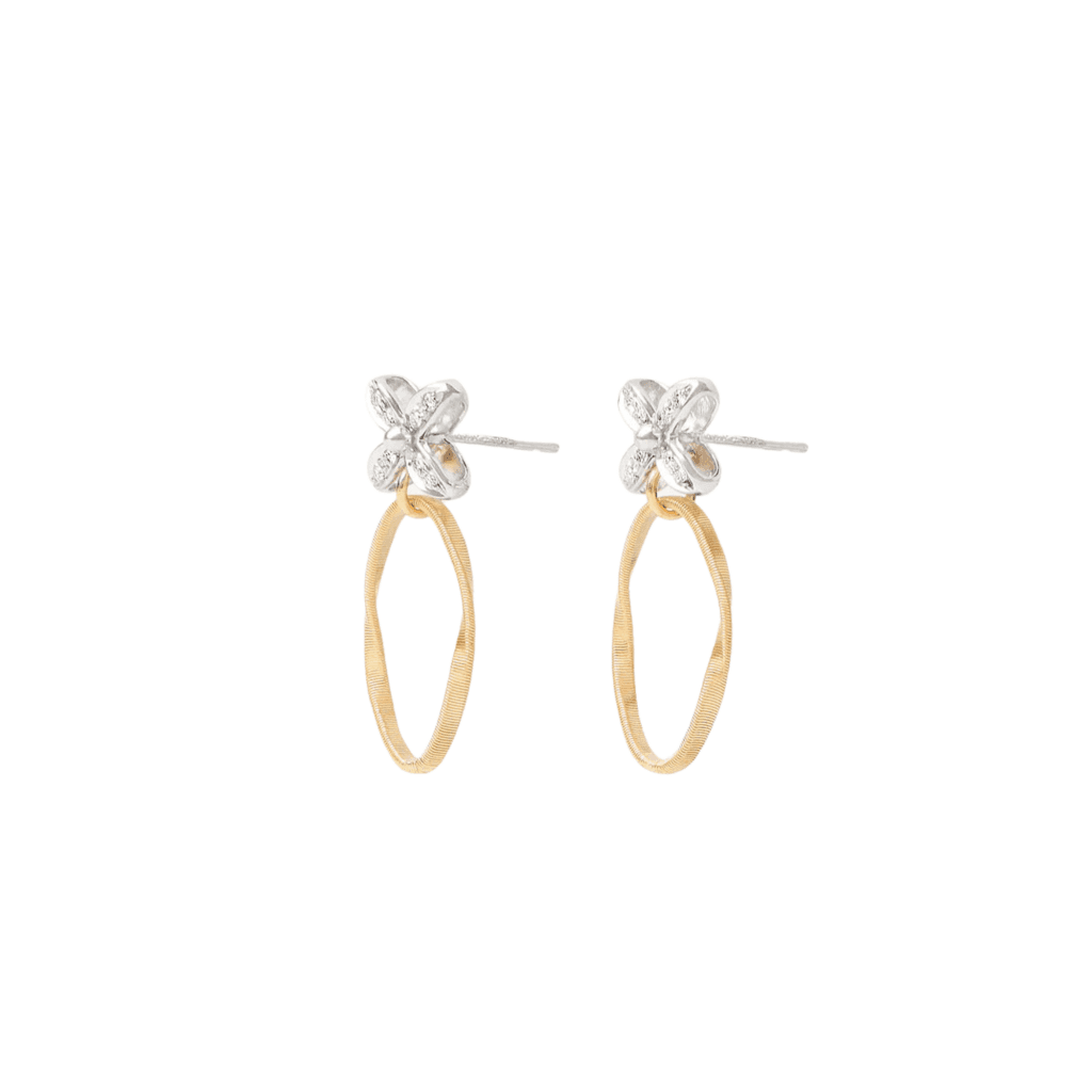 Marco Bicego Marrakech Onde Fiori oorsieraad geelgoud met diamant - OG394-B3 - #2