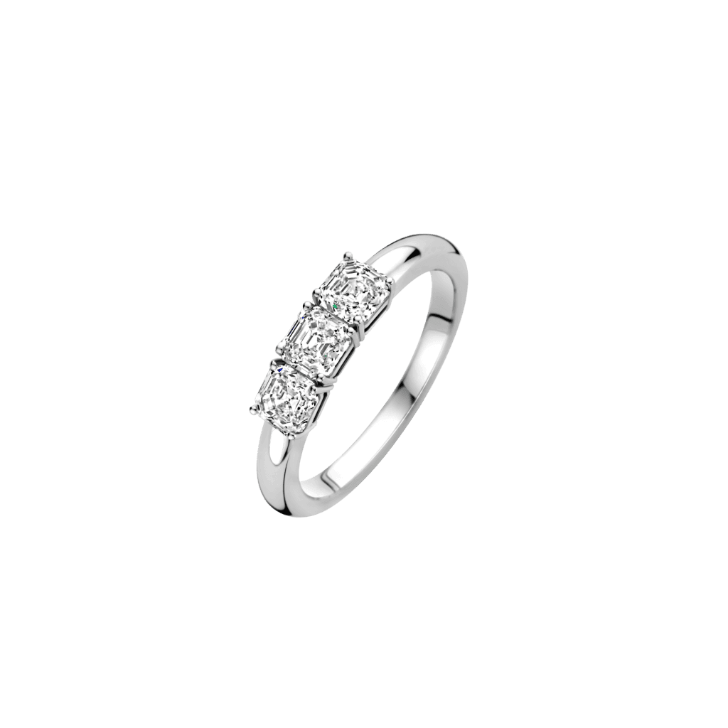 Royal Asscher Claudine ring witgoud met diamant - R.167.RAC.WG.17 GIA - #1