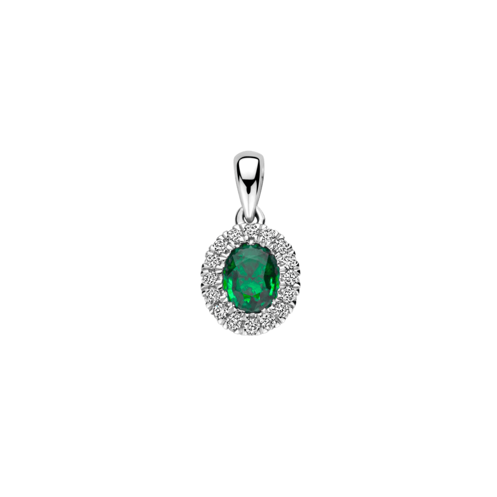 Schaap en Citroen Colours hanger witgoud met diamant - #1