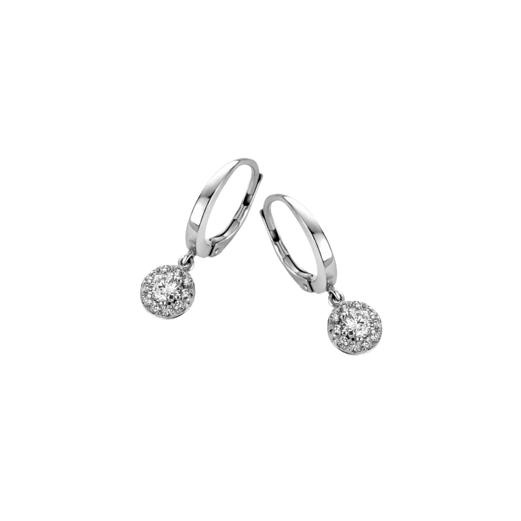 Schaap en Citroen Diamonds oorsieraad witgoud met diamant - #1