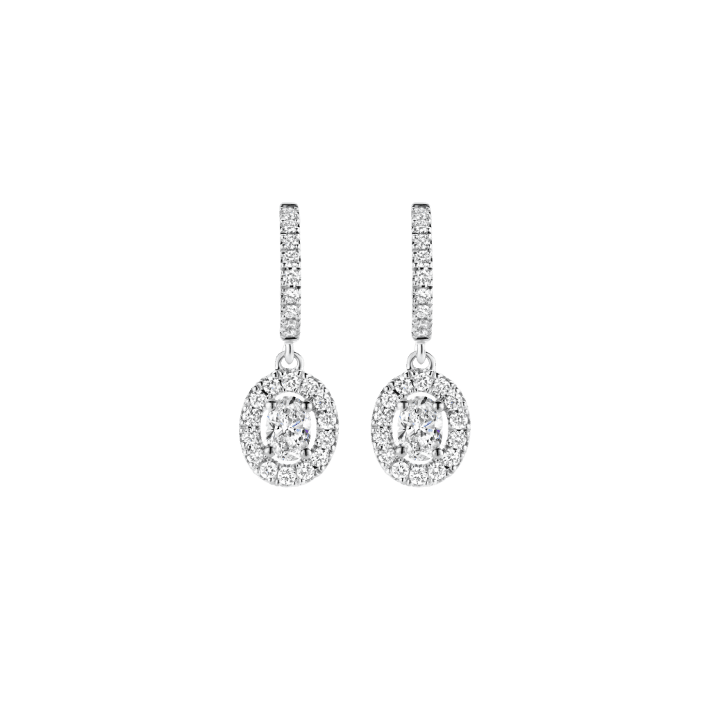 Schaap en Citroen Diamonds oorsieraad witgoud met diamant - #1