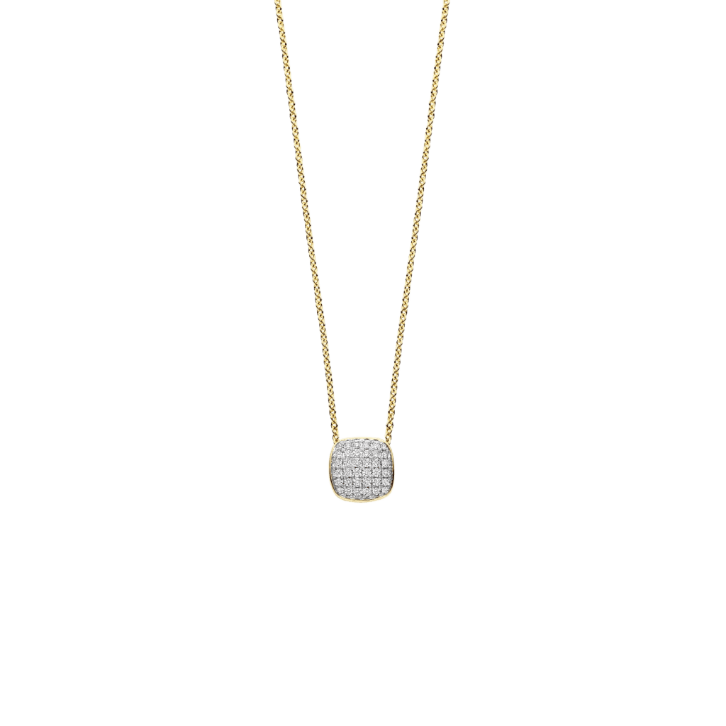 Tirisi Jewelry Amsterdam Stackables collier geelgoud met diamant - TN2092D(2T) - #1