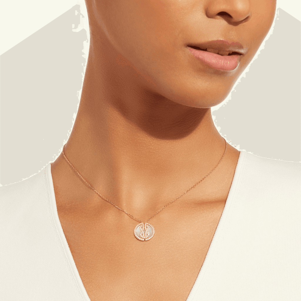 Fred Chance Infinie Lucky Medals collier roodgoud met diamant - 7B0268-000 - #4