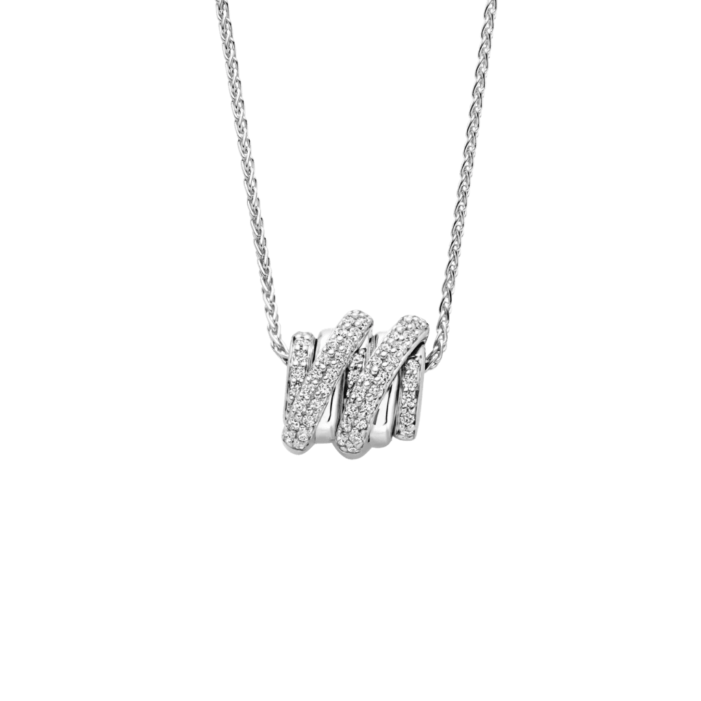 Tirisi Jewelry Amsterdam Swirl collier witgoud - TN2163DW - #1
