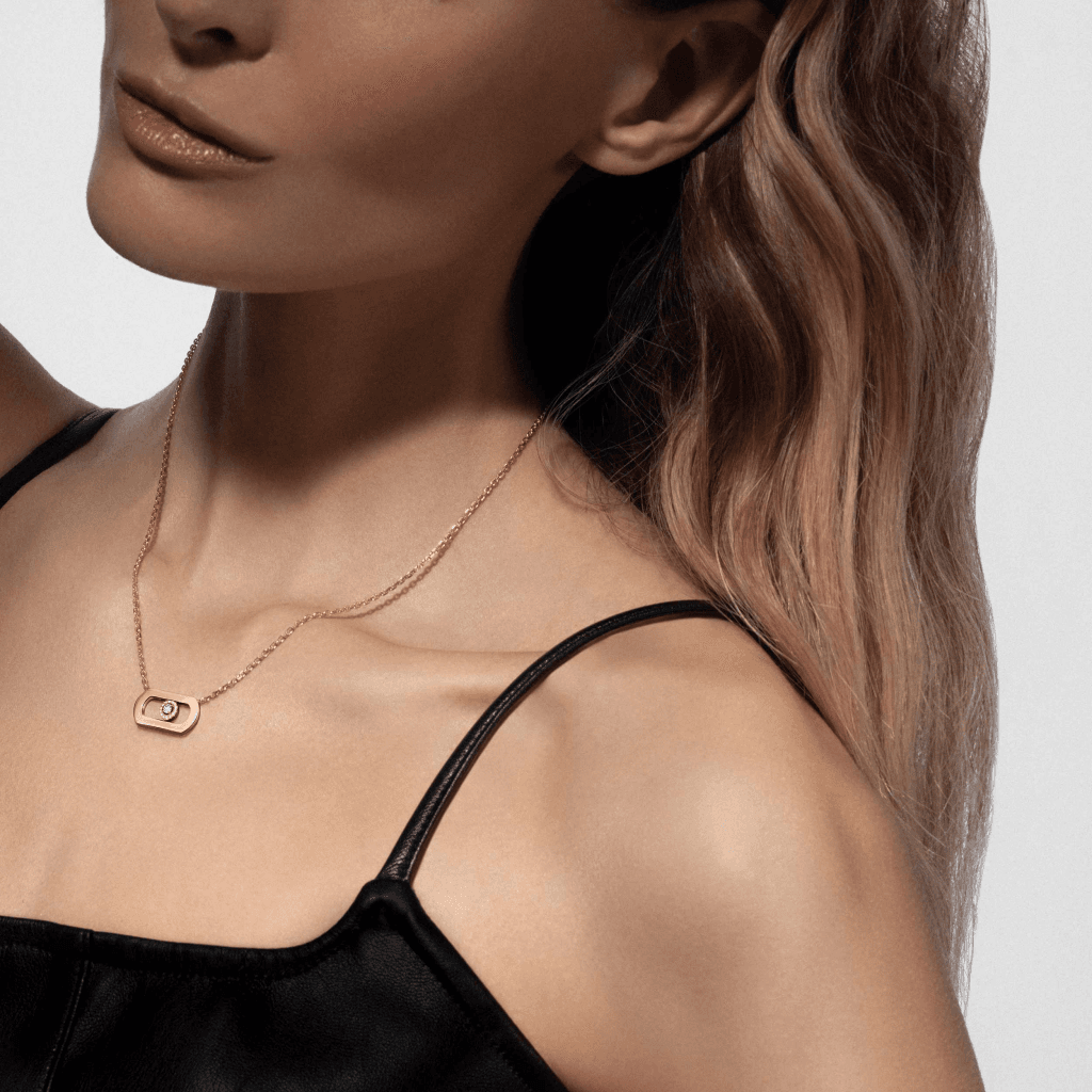Messika So Move collier roodgoud met diamant - 12944-PG - #4