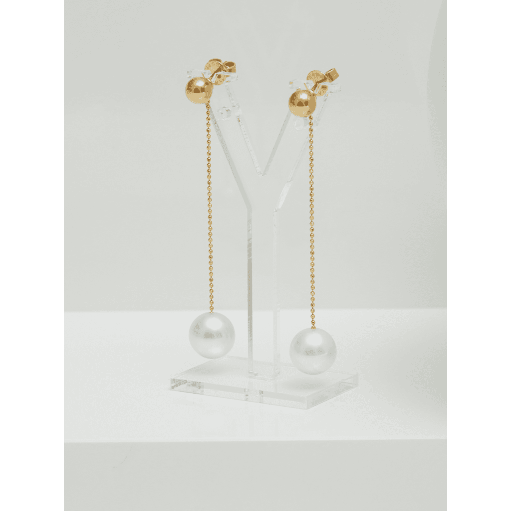 Yana Nesper New Basics Boules oorsieraad geelgoud met parel - BO11 - #2
