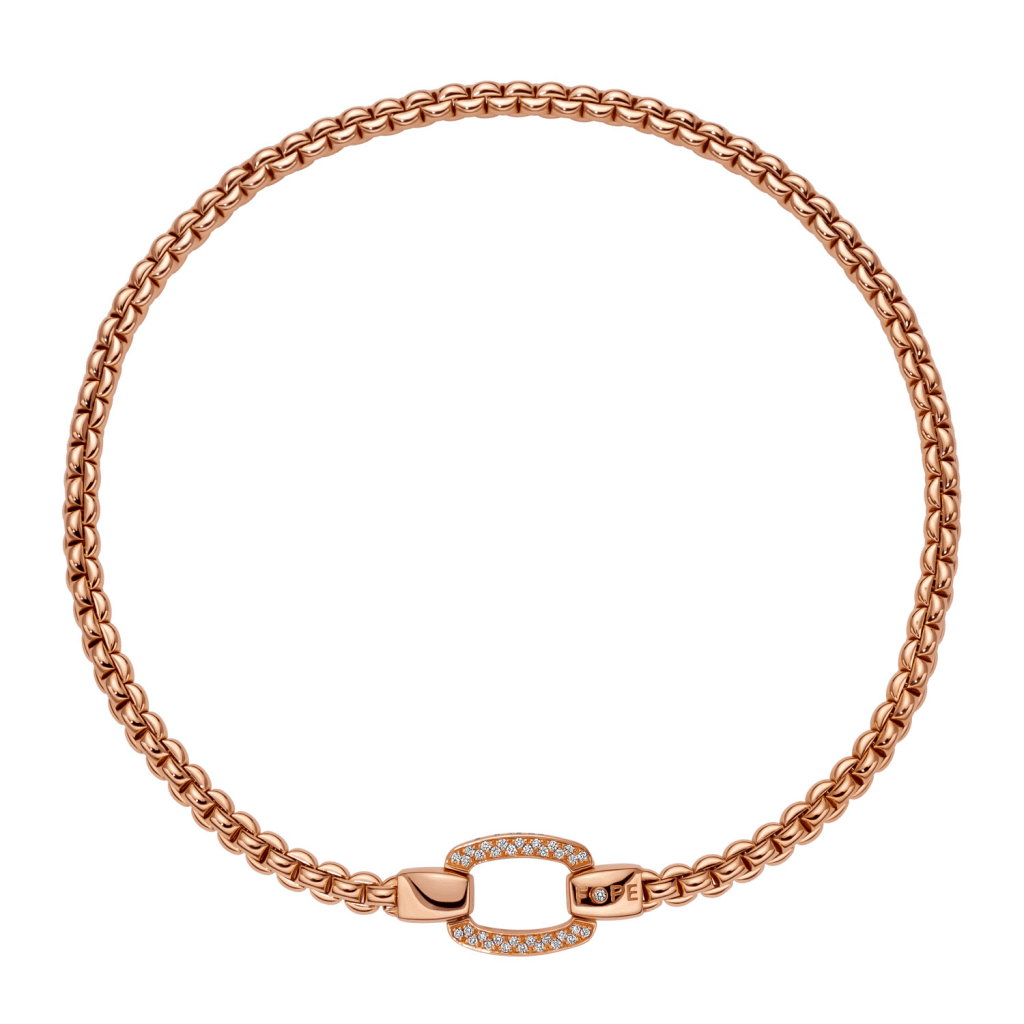 FOPE Eka collier roodgoud met diamant - 08F10CX_PB_R_XRX_039 - #1