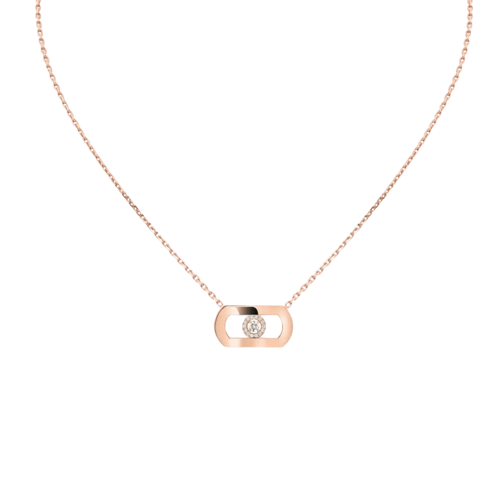 Messika So Move collier roodgoud met diamant - 12944-PG - #1