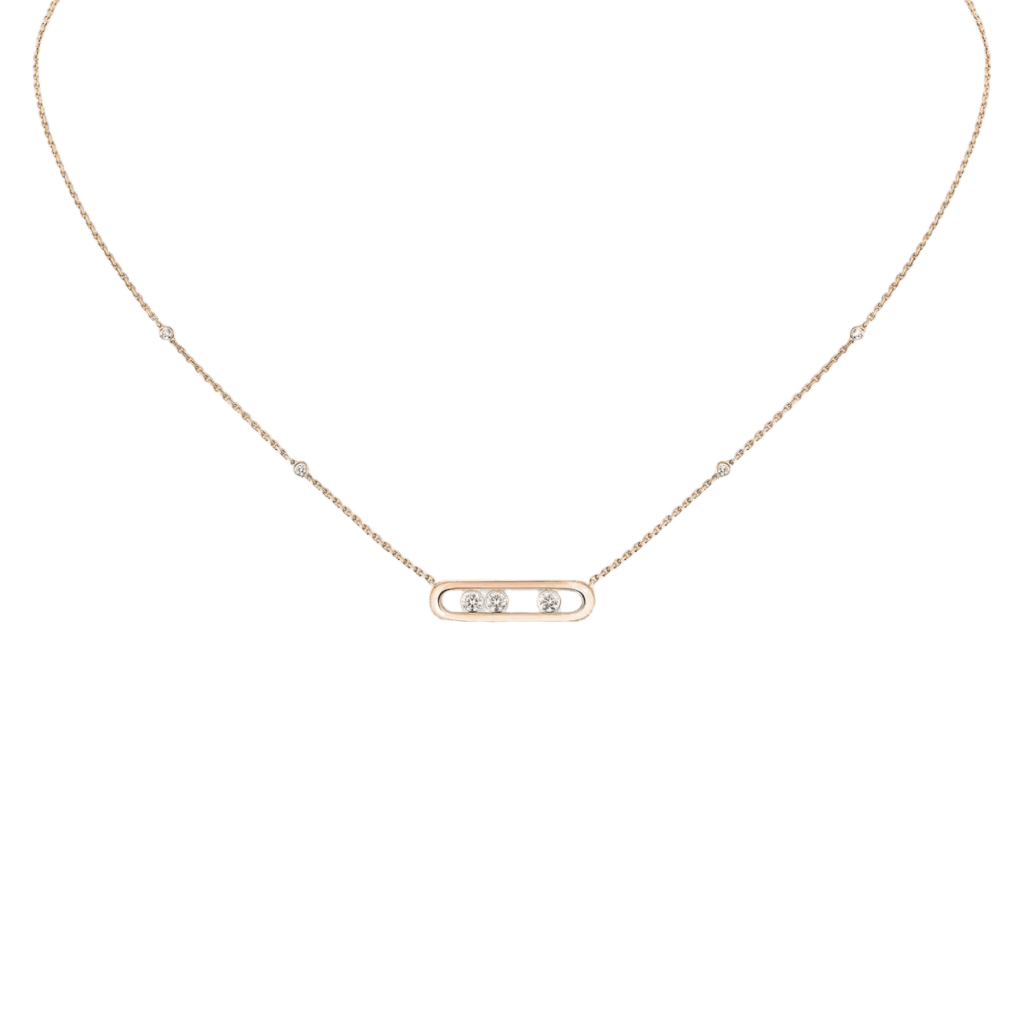 Messika collier roodgoud met diamant - 4323-PG - #1