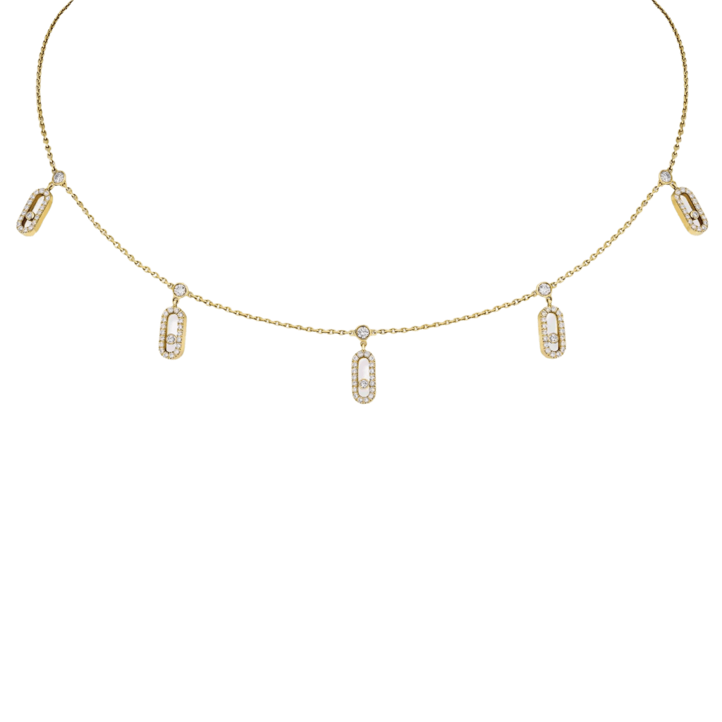 Messika Move Uno collier geelgoud met diamant - 12150-YG - #1