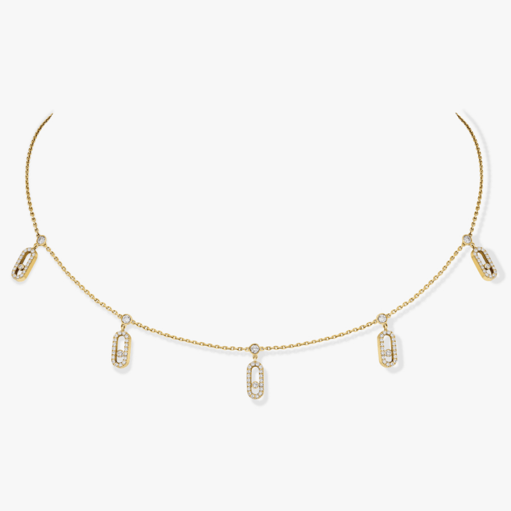Messika Move Uno collier geelgoud met diamant - 12150-YG - #2