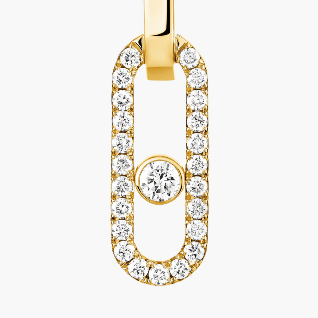 Messika Move Link oorsieraad geelgoud met diamant - 13678-YG - #5