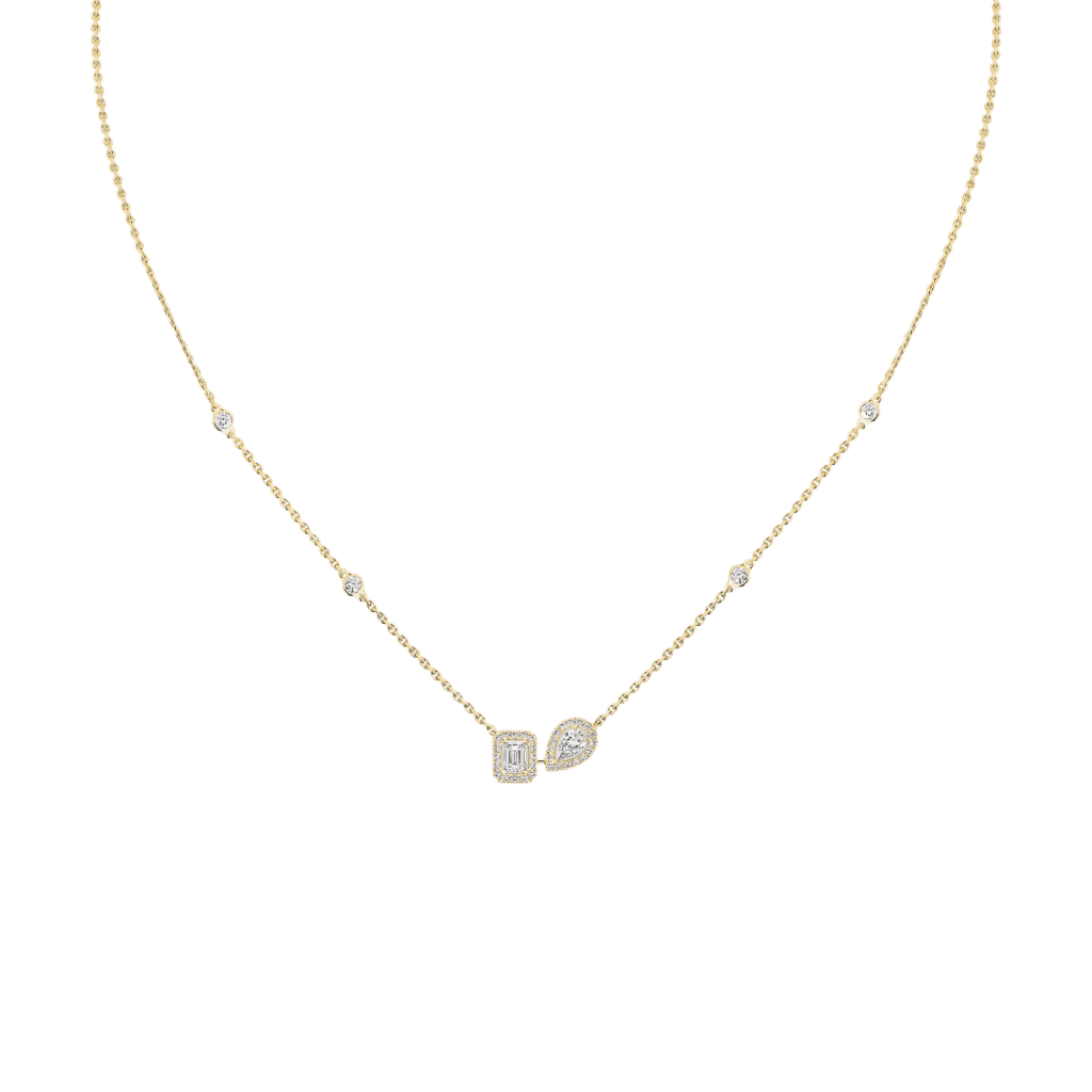 Messika My Twin collier geelgoud met diamant - 14534-YG - #1