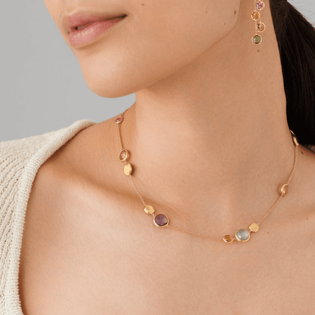 Marco Bicego Jaipur collier geelgoud met diversen kleurstenen - CB1485-MIX01 - #4