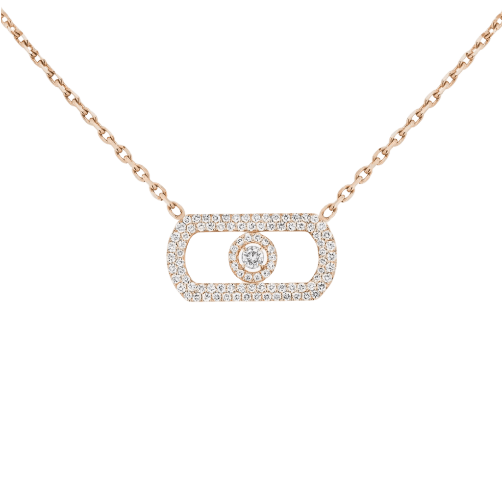 Messika So Move collier roodgoud met diamant - 12945-PG - #2