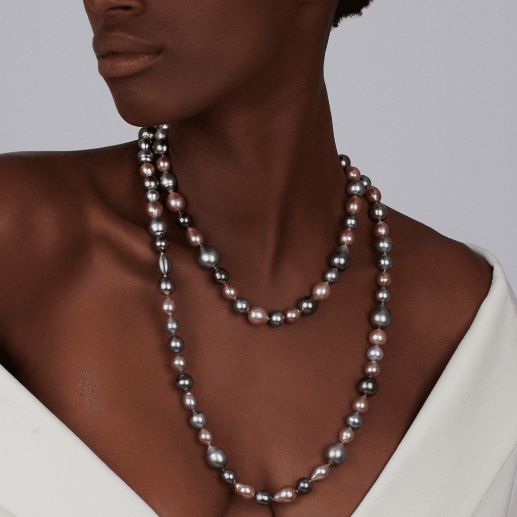 Schaap en Citroen Pearls collier staal met parel - #2