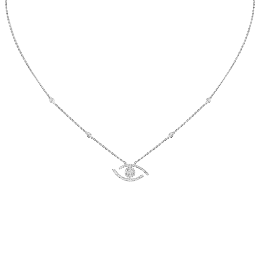 Messika Lucky Move collier witgoud met diamant - 7525-WG - #1