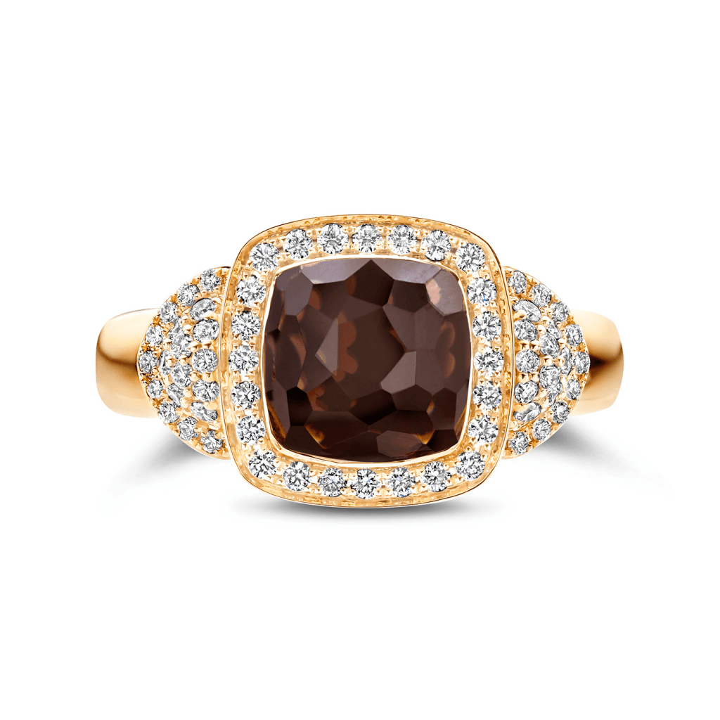 Tirisi Jewelry Milano Tre ring geelgoud met kwarts - TR9819SQ - #2
