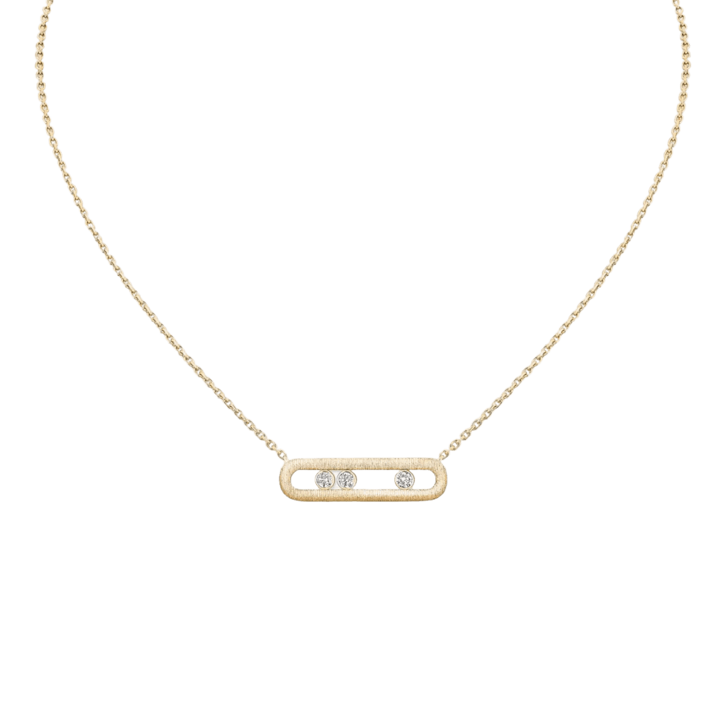 Messika Move Classic Ciselé collier geelgoud met diamant - 14667-YG - #1