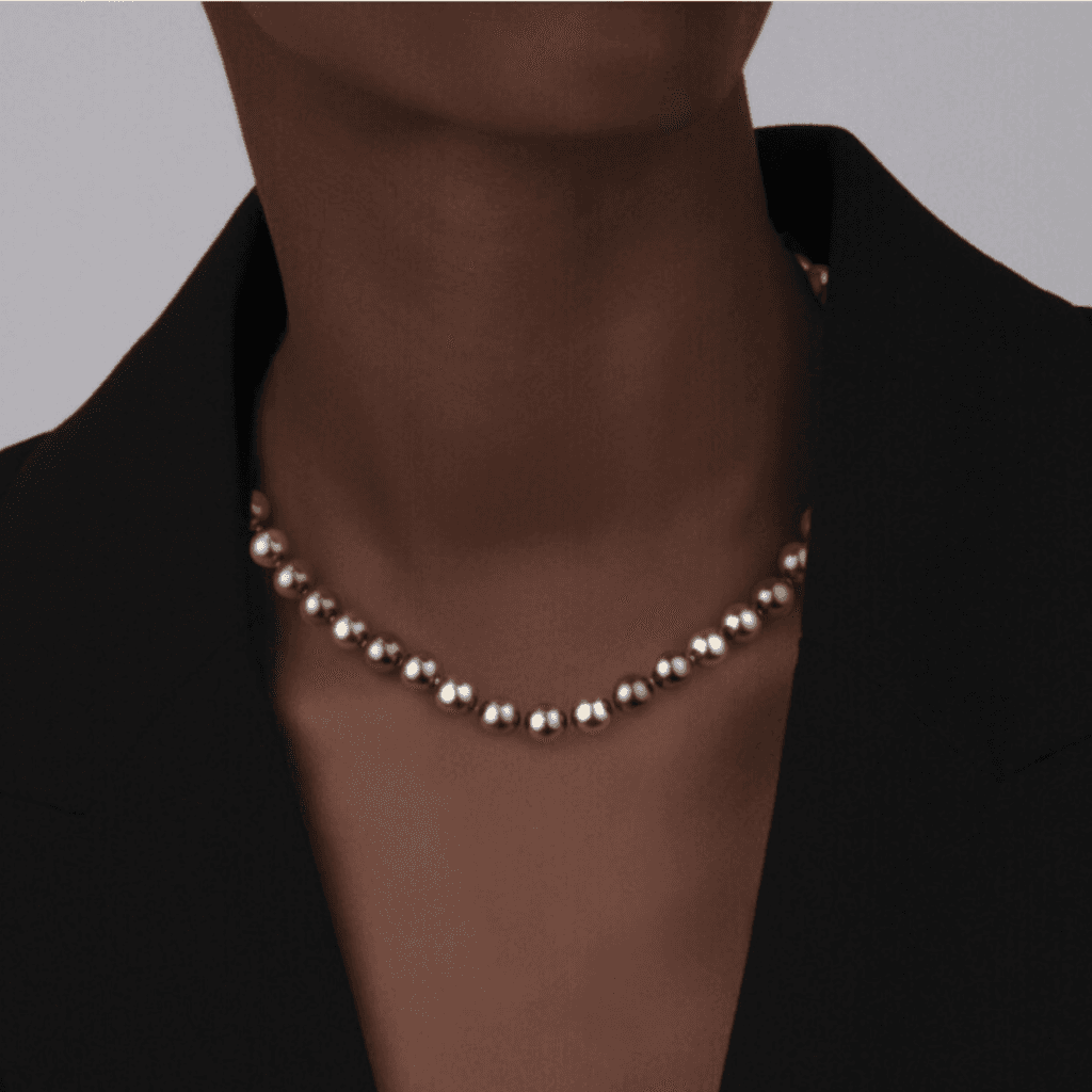 Schaap en Citroen Pearls collier staal met parel - #6