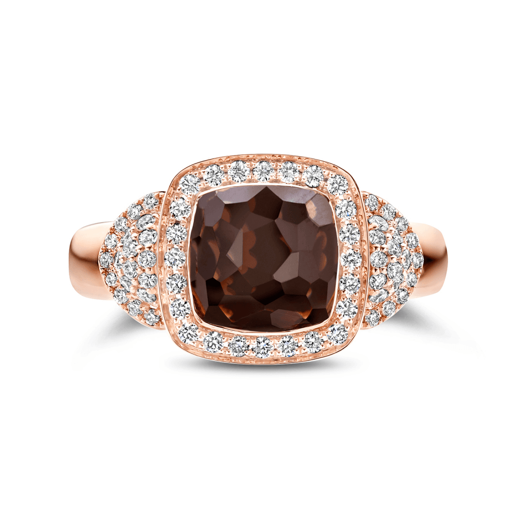 Tirisi Jewelry Milano Tre ring roodgoud met kwarts - TR9819SQP - #2