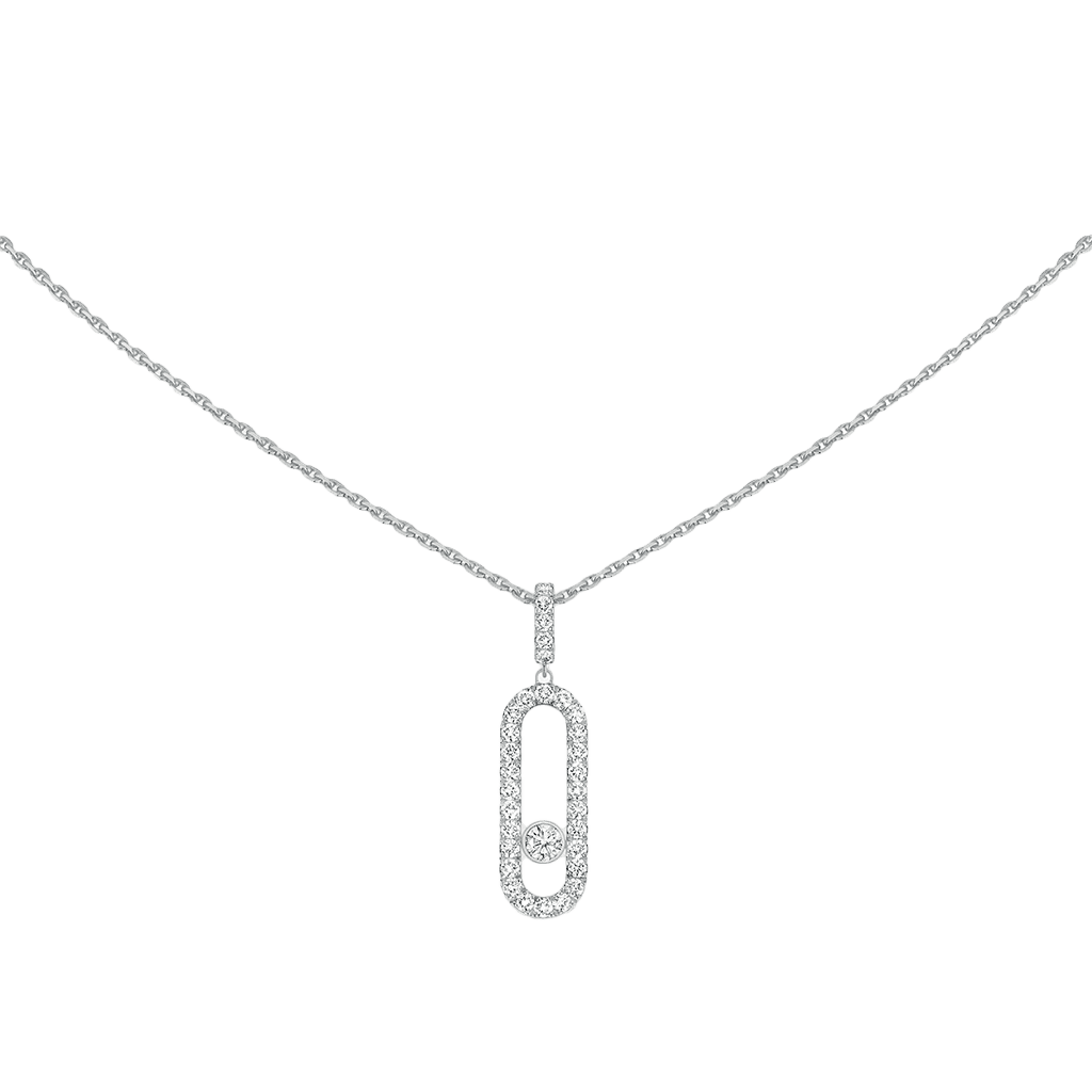 Messika Move Uno collier witgoud met diamant - 12058-WG - #3