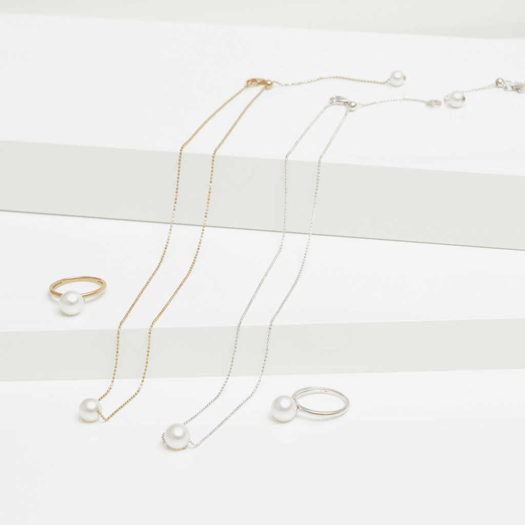Yana Nesper Bubbles ring geelgoud met parel - NB20 - #3