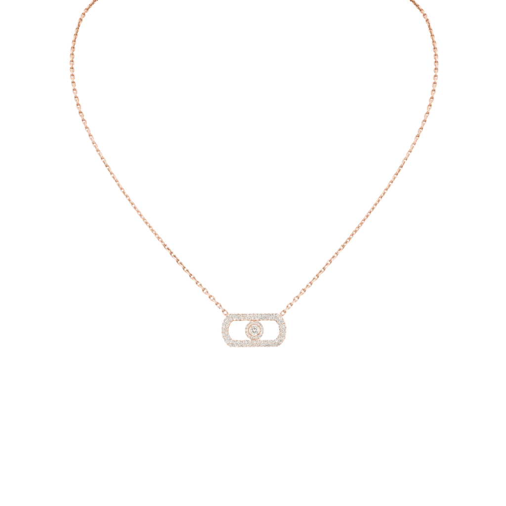 Messika So Move collier roodgoud met diamant - 12945-PG - #1